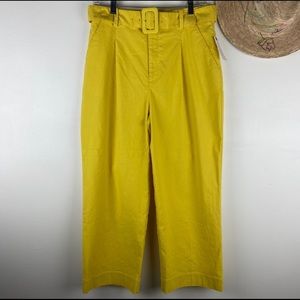 Anthropologie Mustard cropped pants